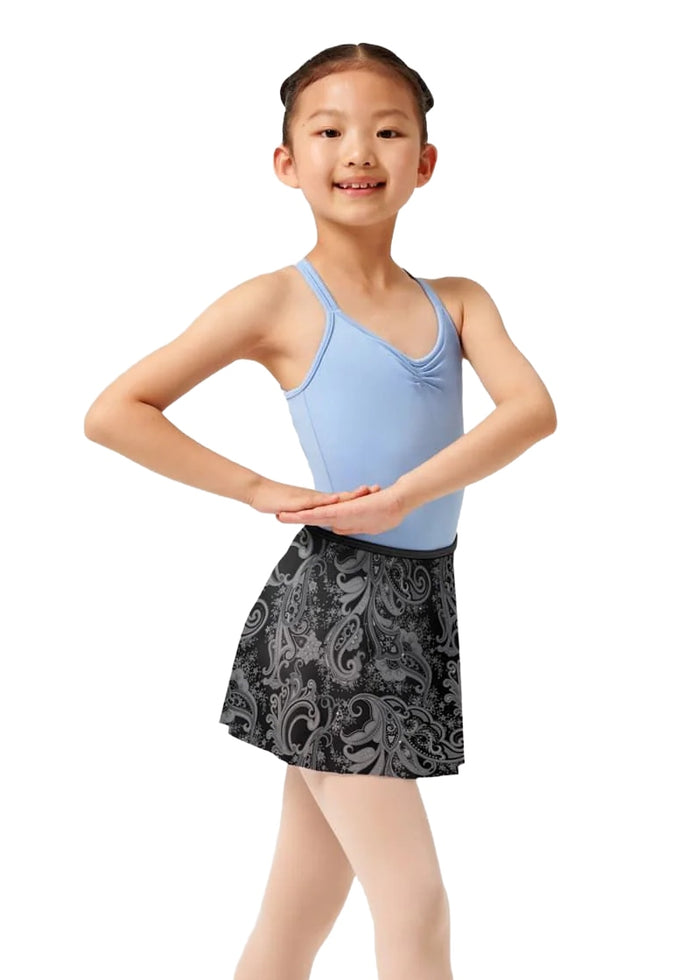 ON SALE Paisley Petite Youth Pull-On Skirt (Black)