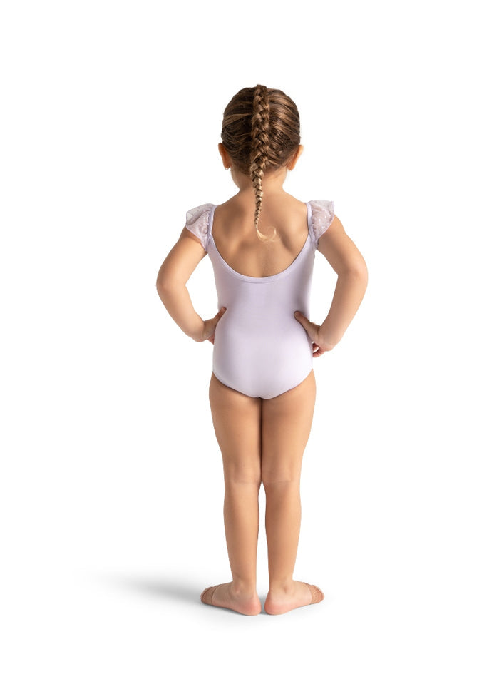 Capezio 12008C youth flutter sleeve leotard in lavender light purple