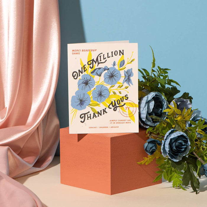 One Million thank you greeting card: Singles