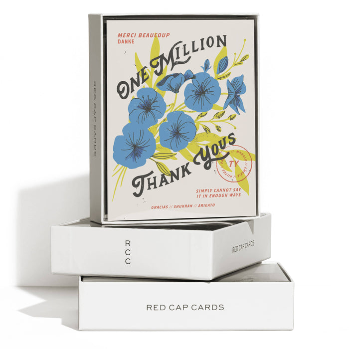 One Million thank you greeting card: Singles