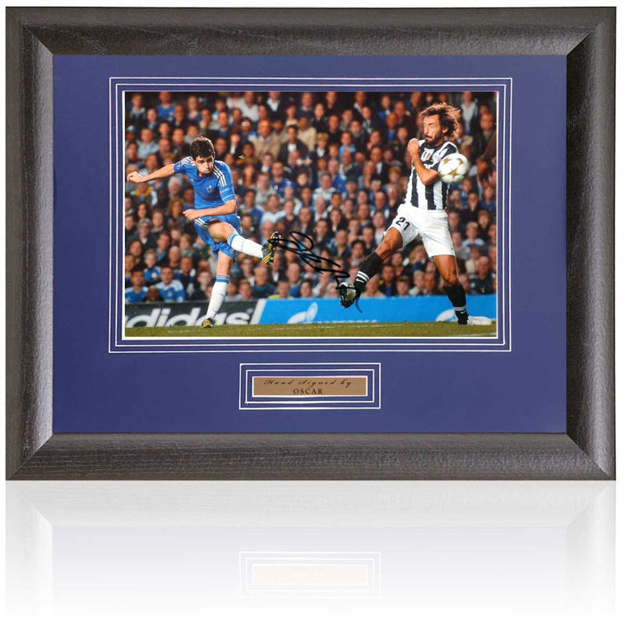 Oscar Chelsea Hand Signed Photograph 15x19in Framed