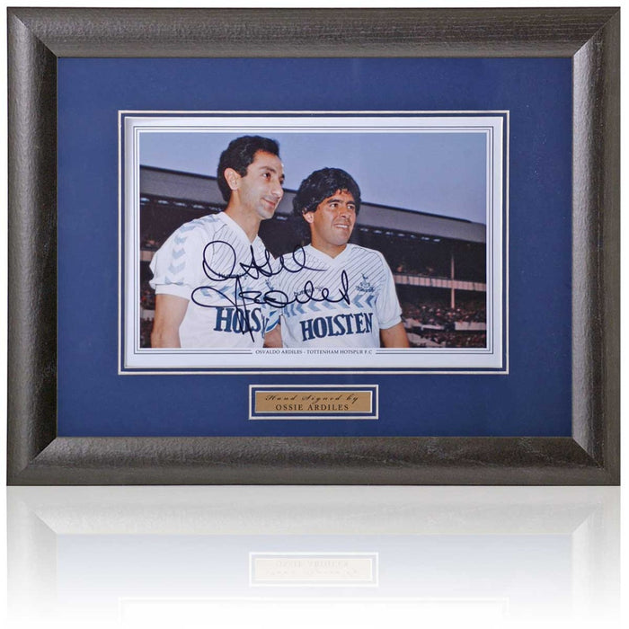 Ossie Ardiles Tottenham Hotspur Legend Hand Signed Photograph 15x19" Framed
