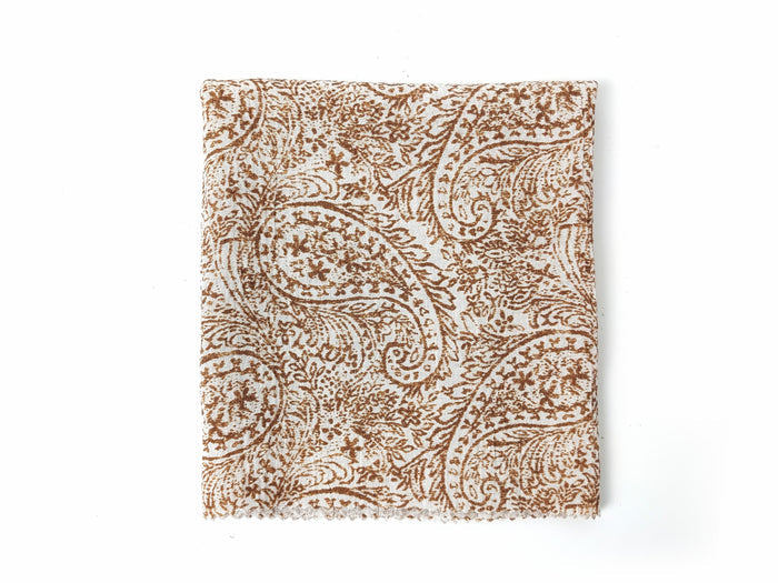 Paisley Print Linen-Rayon Fabric with Subtle Wrinkle Effect 8044 8062 8063 8064
