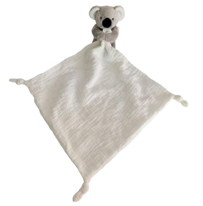 Petite Vous Kip the Koala Baby Comfort Blanket - COOL MUSLIN