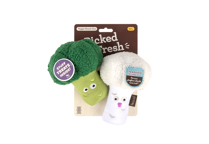 P.L.A.Y.'s Picked Fresh Veggie Munch Duo Toy Set on it's backer card packaging.