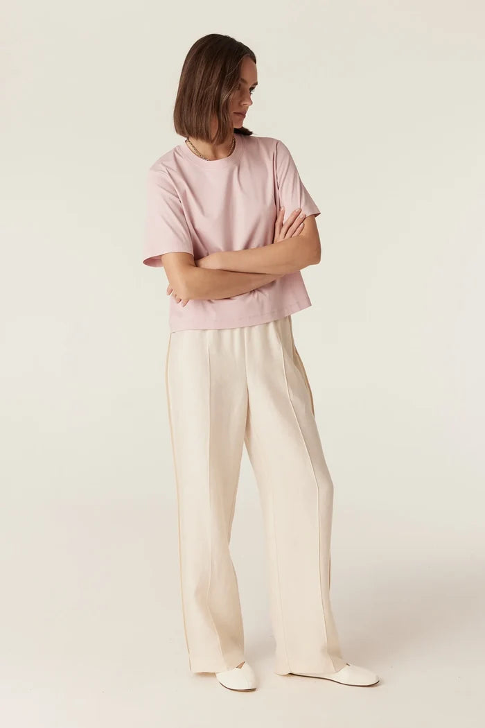 PIMA BOXY TEE in Pale Pink by Cable Melbourne