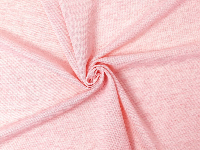 Pink Melange Linen-Nylon Blend Knit Fabric 4387