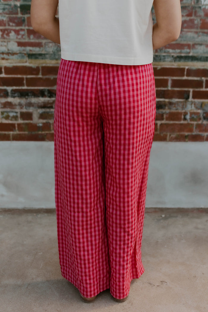 Pink Party Gingham Pants