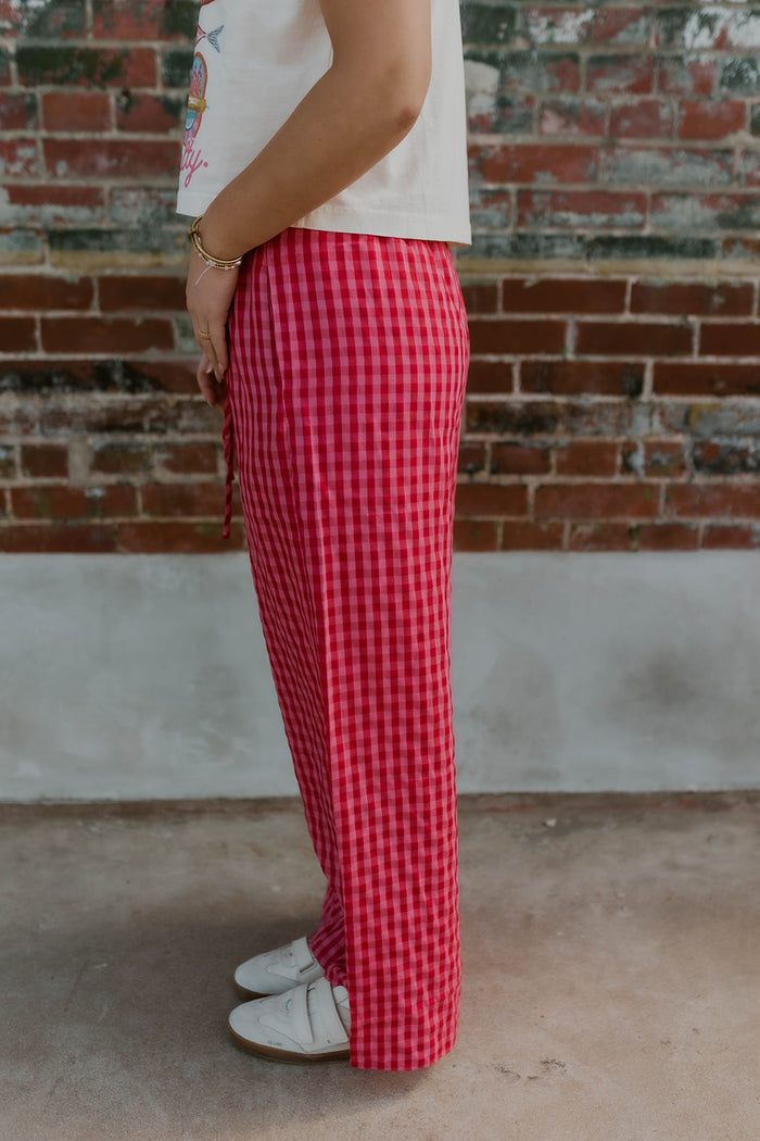 Pink Party Gingham Pants