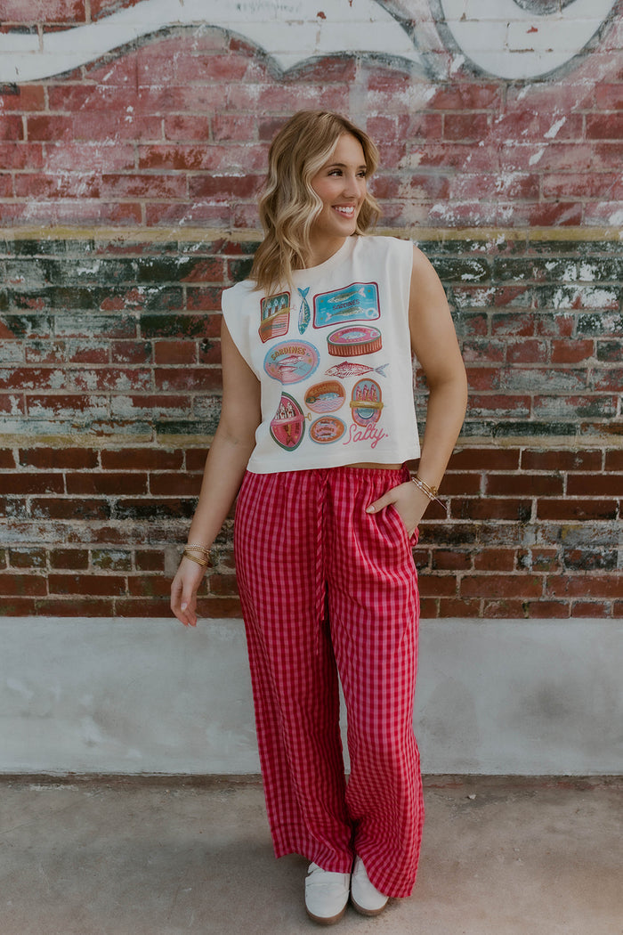 Pink Party Gingham Pants