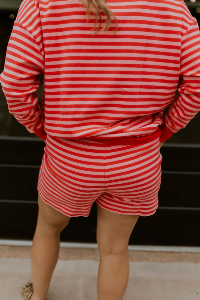 Pink Tides Striped Shorts