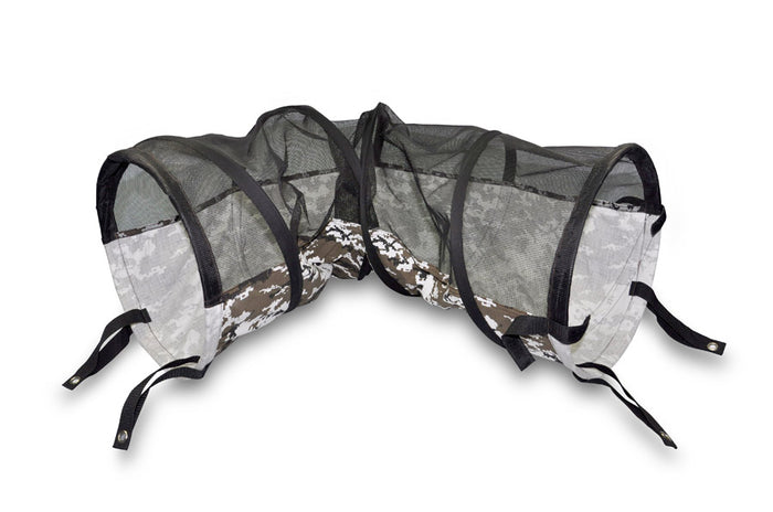 P.L.A.Y. Tunnel Camo Black and White shown in L shape