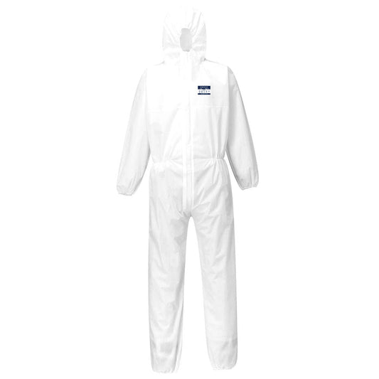 PortWest BizTex SMS Coverall Type 5/6 Box of 50 - WHITE (ST30)