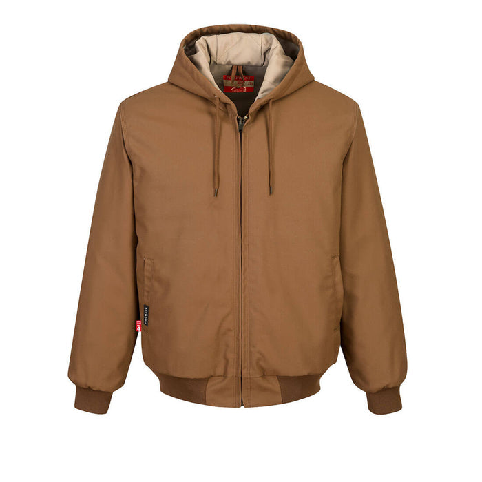 PortWest Flame Resistant Duck Quilt Lined Jacket - BROWN (UFR48)