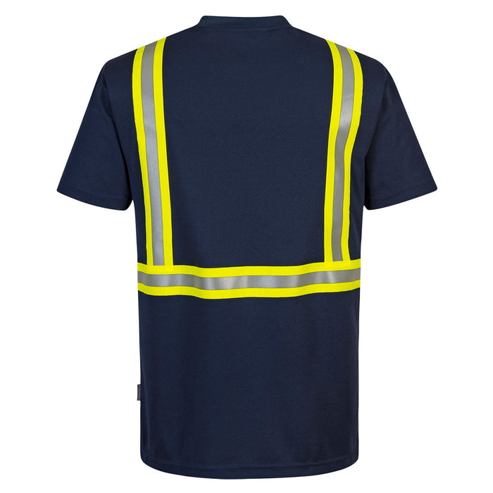 PortWest Iona Xtra Enhanced T-Shirt - NAVY (F131)