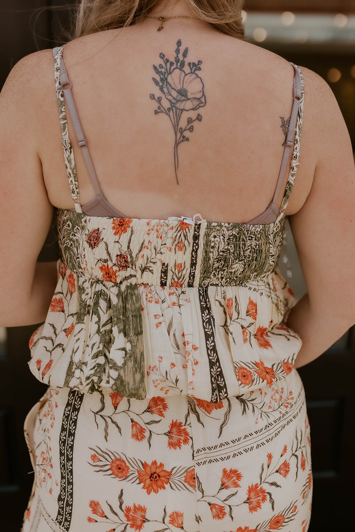 Prairie Bloom Peplum Tank Top
