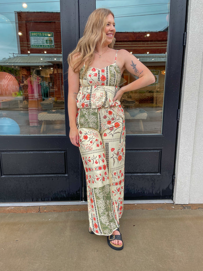 Prairie Bloom Peplum Tank Top