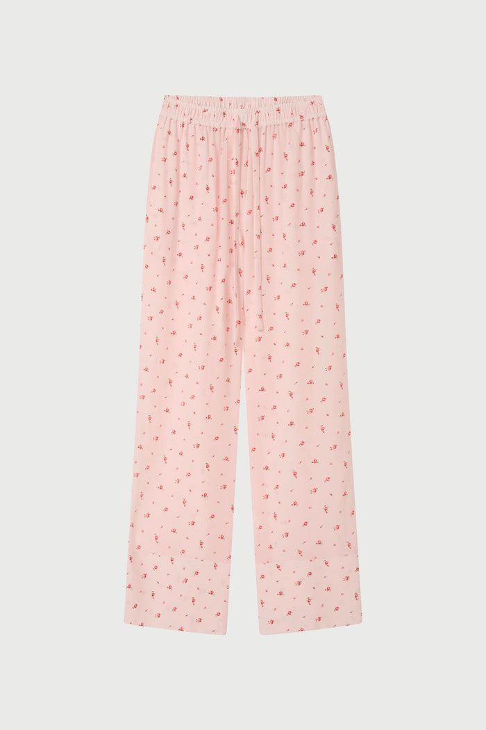 Light pink floral pant on a white background