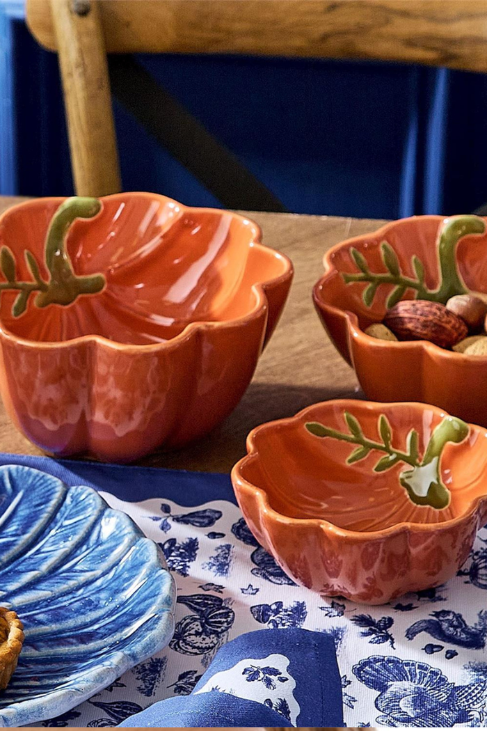 Pumpkin Tidbit Nesting Bowls - Set of 3