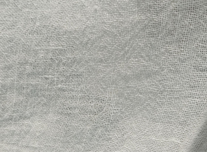 Pure Linen Slight Wrinkle - Effect Fabric - High - Twist Yarn, Low Density 6554 - The Linen Lab - White
