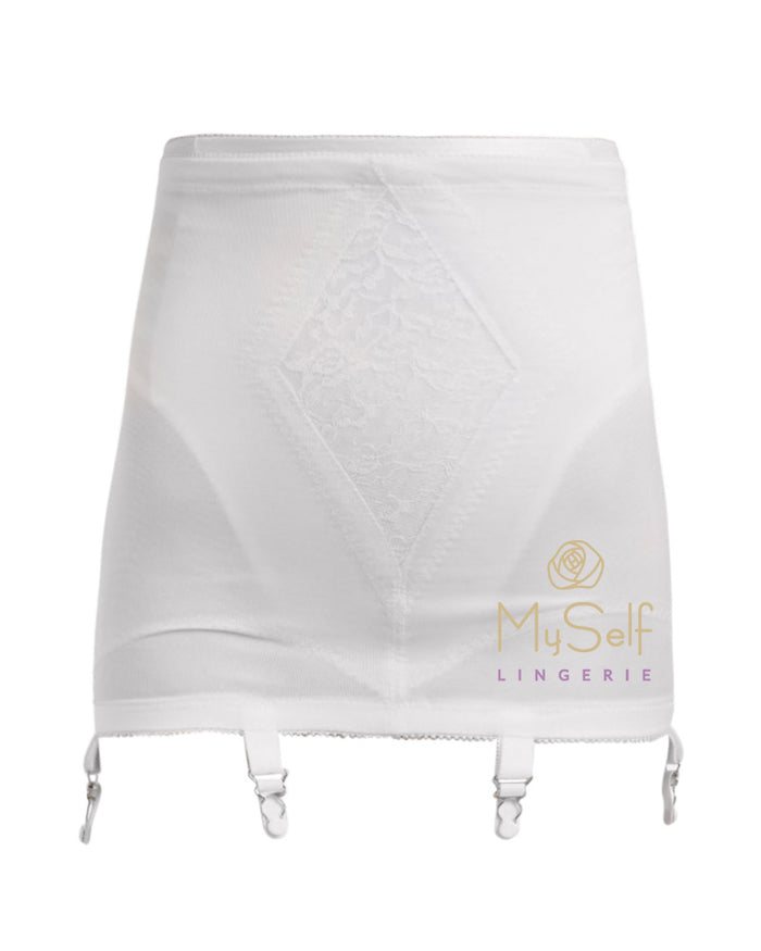 Rago 1365 White Open Bottom Girdle MYSELFLINGERIE.COM
