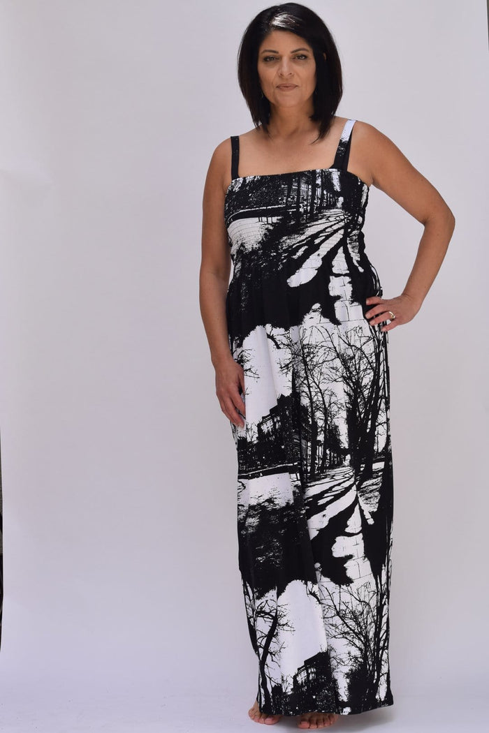 Ratia Espa Tuuli Maxi Dress Black/White - Nordic Labels
