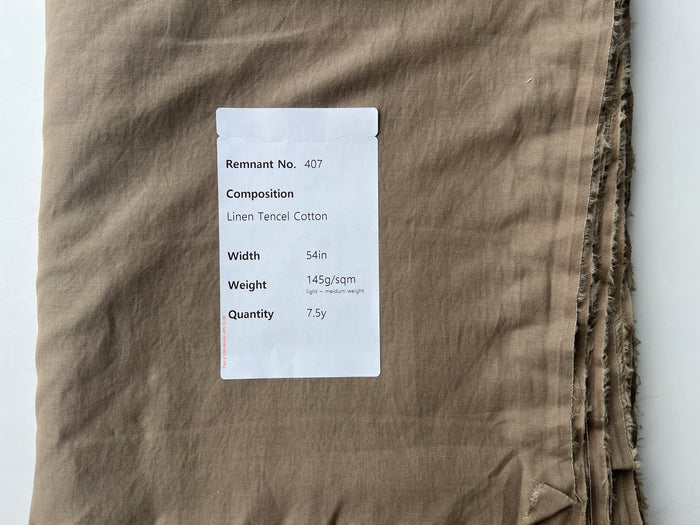 Remnant Fabric #407 - Linen Tencel Cotton - 7.5y