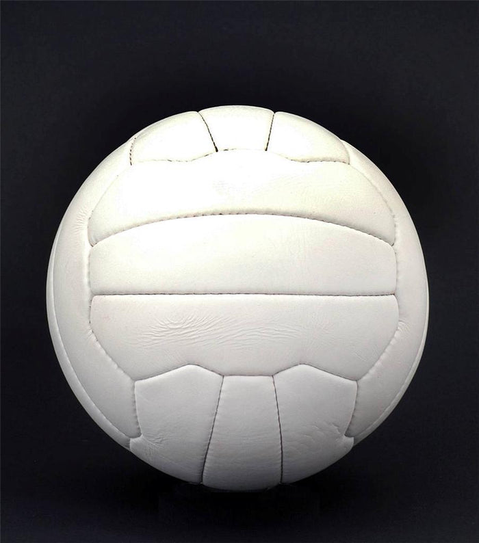 Retro 1970s White Football 18 Panel Hand Stitched Size 5 Leather New Unbranded