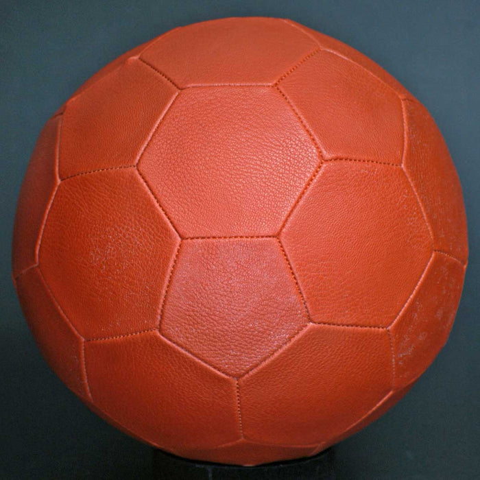 Retro Football 1970s era 32 Panel Size 5 Brown Leather Ball New Unbranded