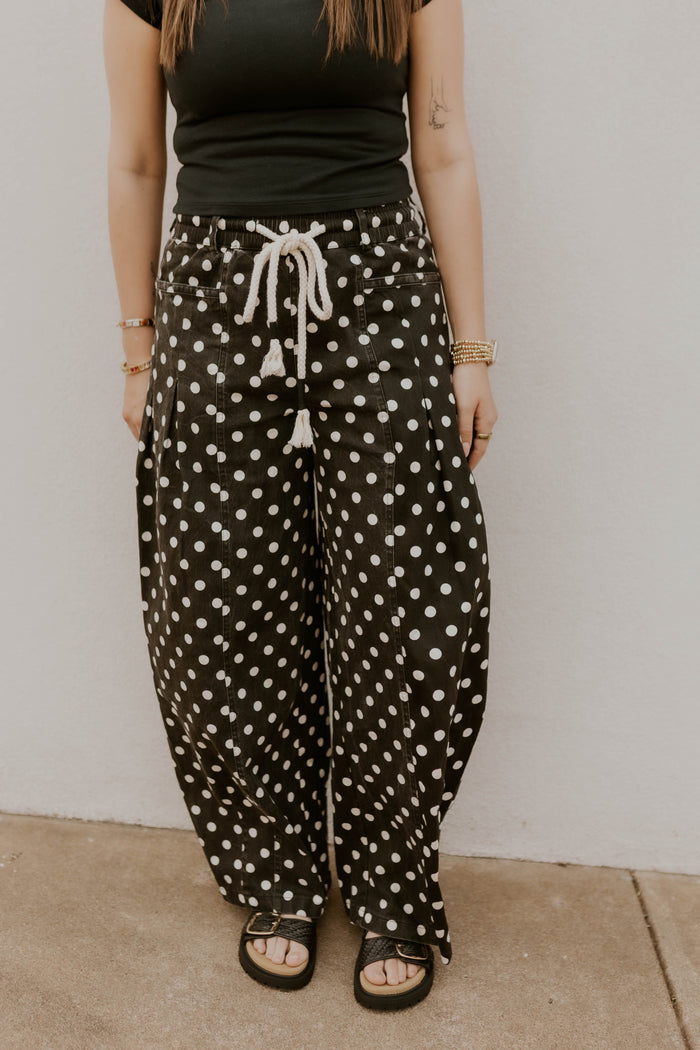 Ronnie Polka Dot Barrel Pants