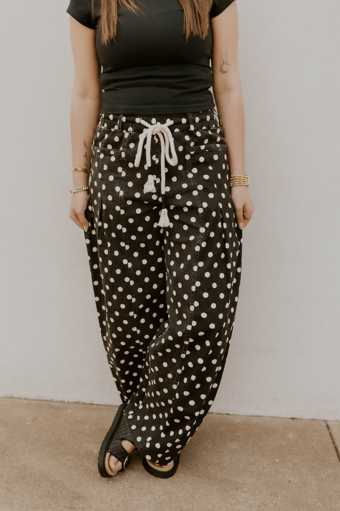 Ronnie Polka Dot Barrel Pants