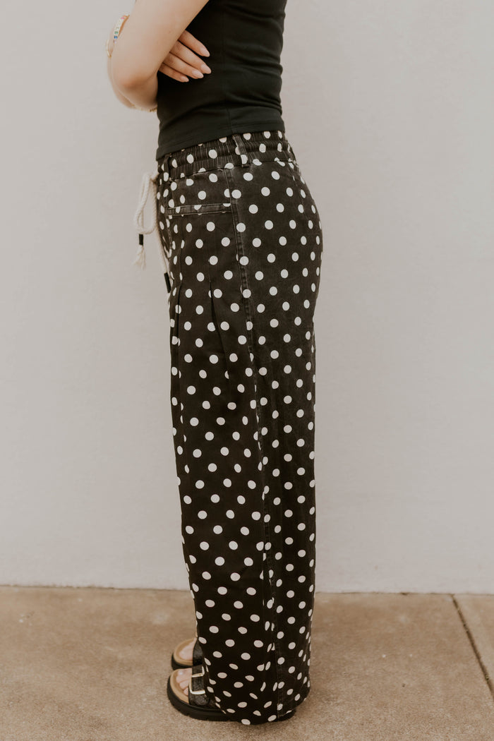 Ronnie Polka Dot Barrel Pants
