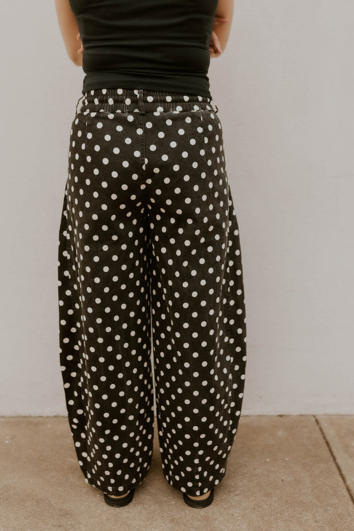 Ronnie Polka Dot Barrel Pants