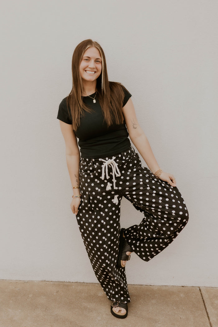 Ronnie Polka Dot Barrel Pants