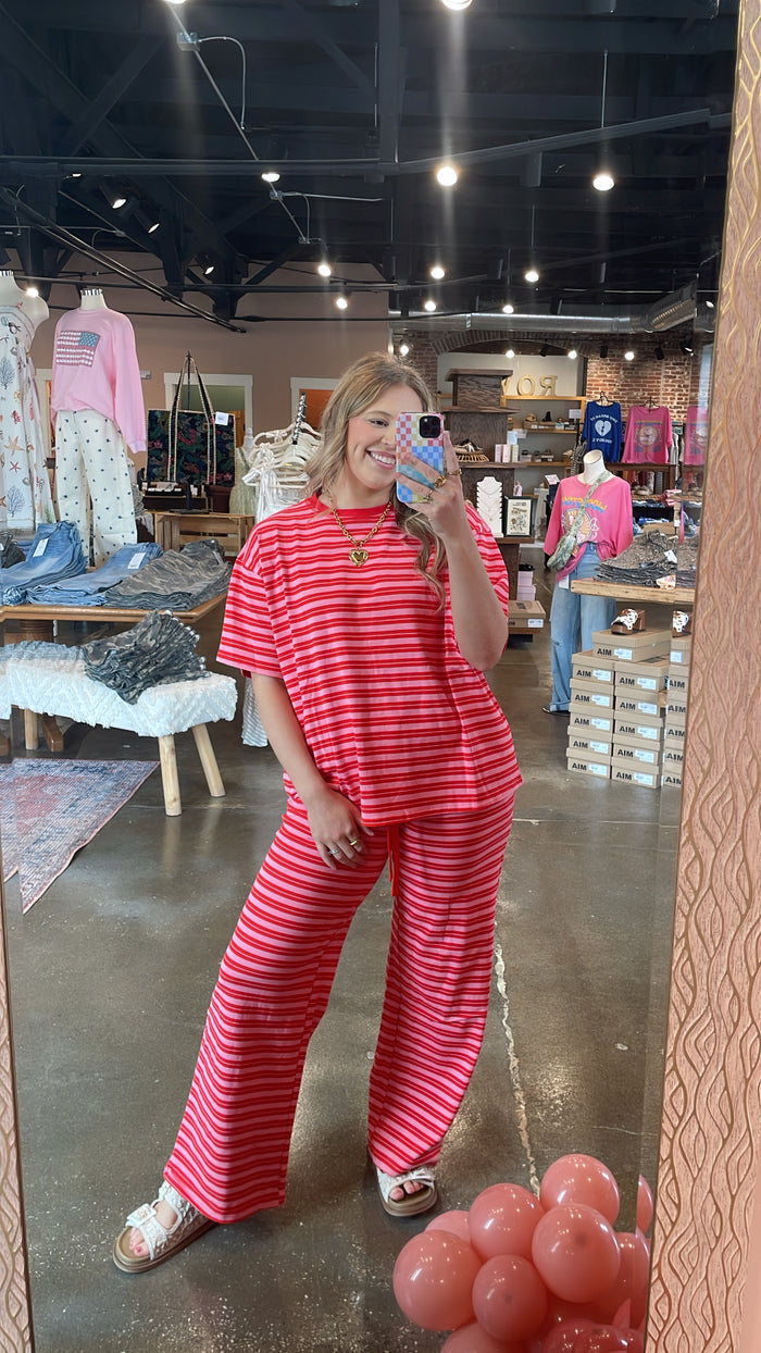 Rosy Rebel Striped Pants