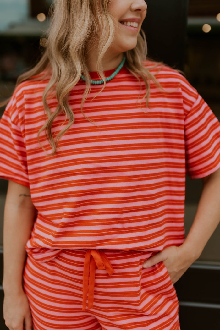Rosy Rebel Striped Top