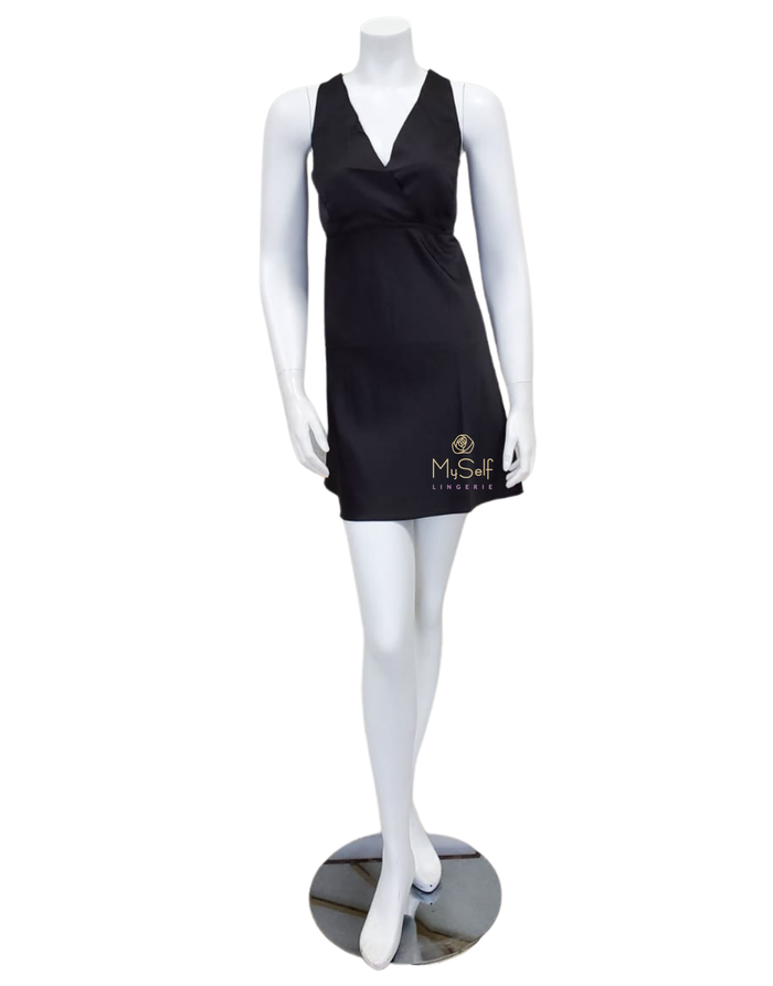 Rya Collection 400X Black Positivity Chemise Plus Sizes myselflingerie.com
