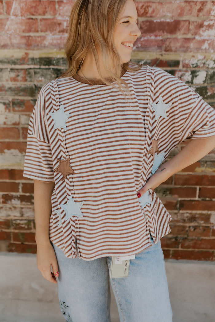 Sadie Star Top- Espresso