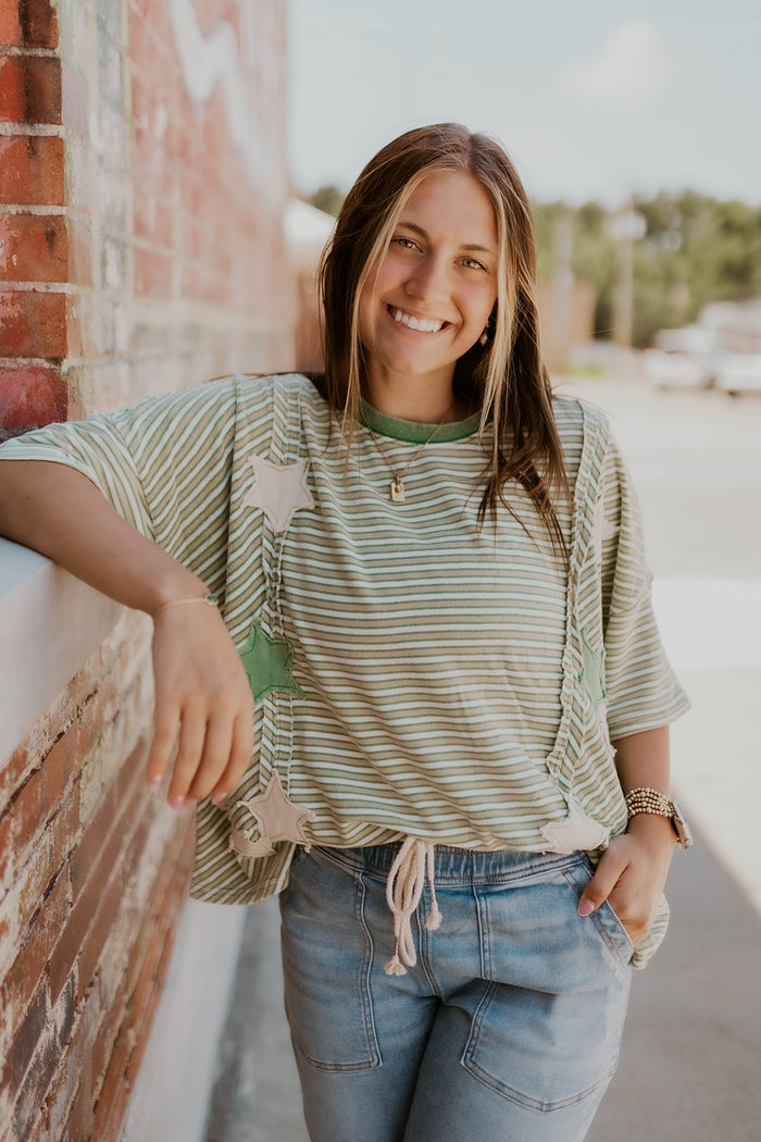 Sadie Star Top- Green
