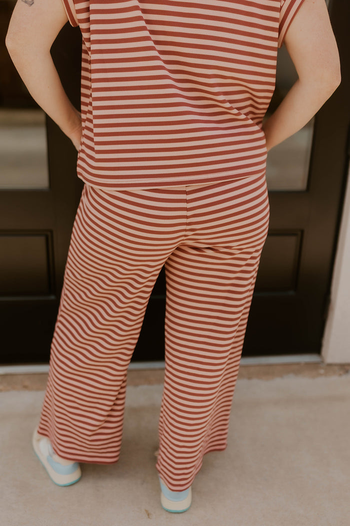 Sandbar Striped Set- Mauve