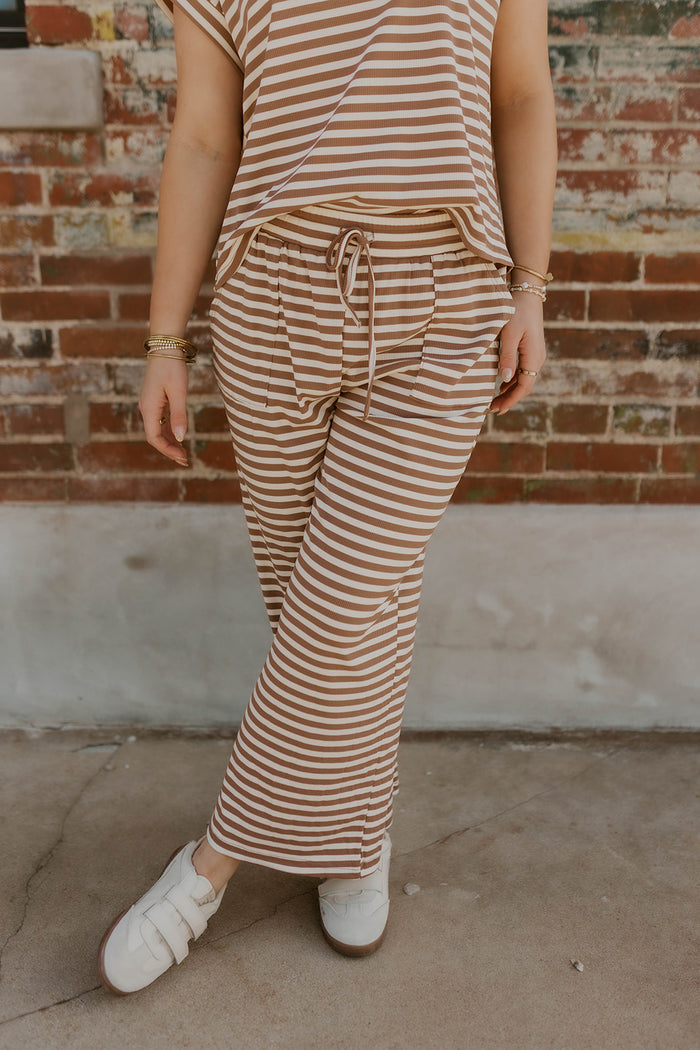 Sandbar Striped Set- Taupe