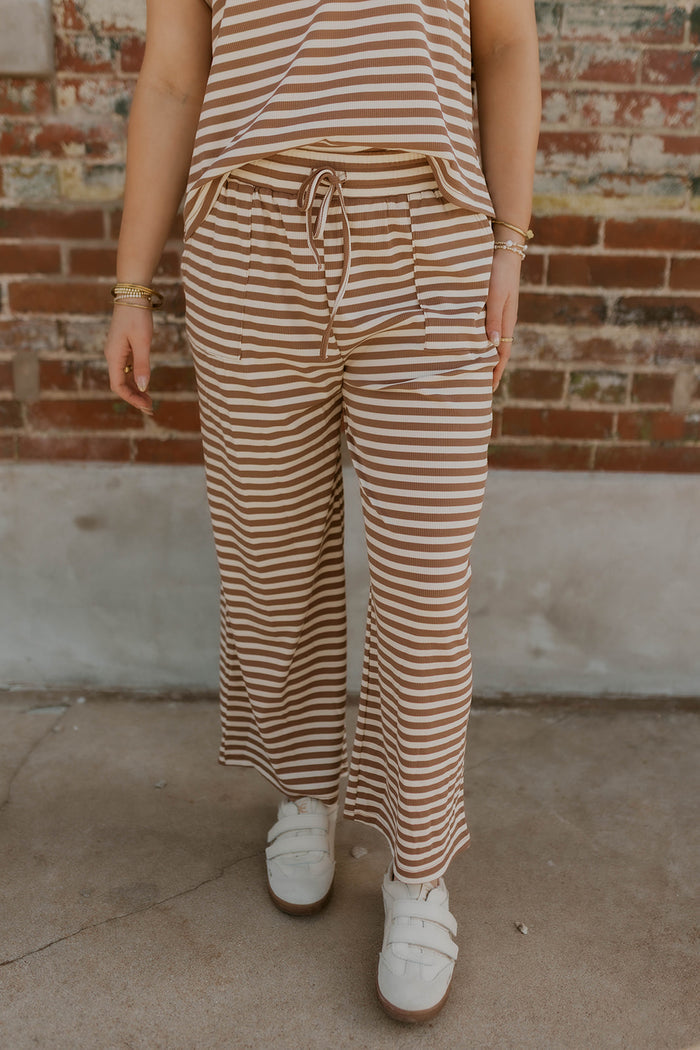 Sandbar Striped Set- Taupe