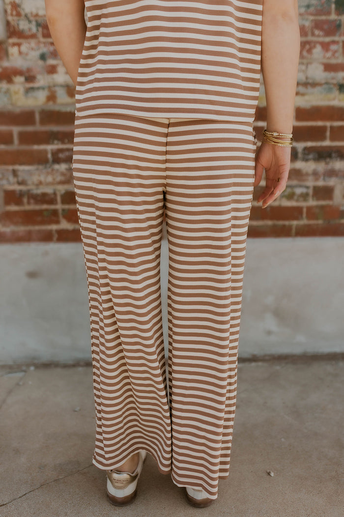Sandbar Striped Set- Taupe