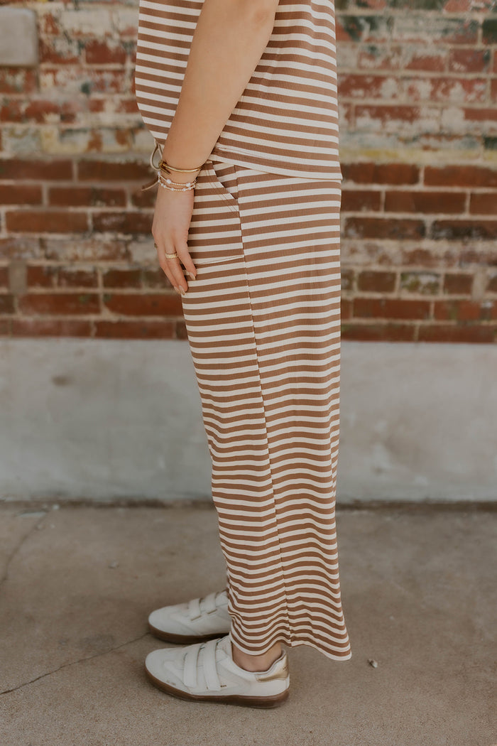 Sandbar Striped Set- Taupe