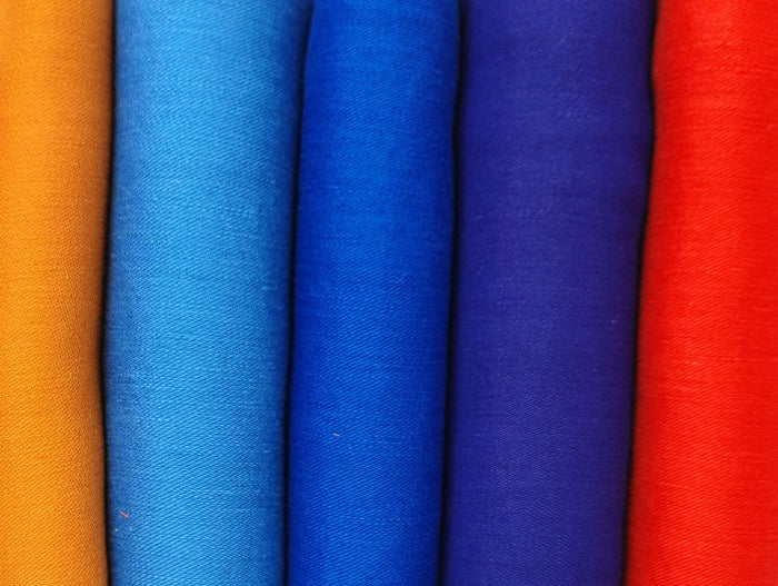 Satin Elegance: Linen Rayon Fabric with Polished Satin Weave 6090 6620 6659 7472 7293 - The Linen Lab - Red