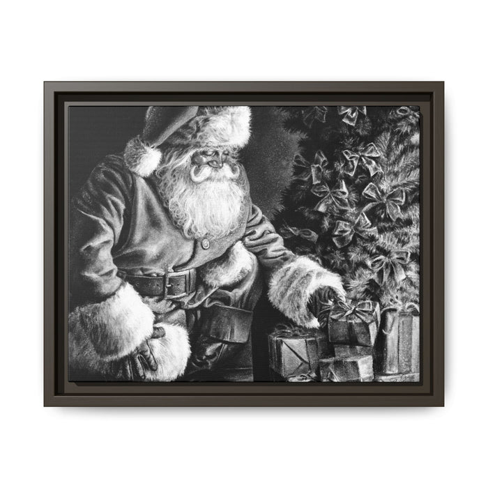 "Secret Santa" Framed Canvas
