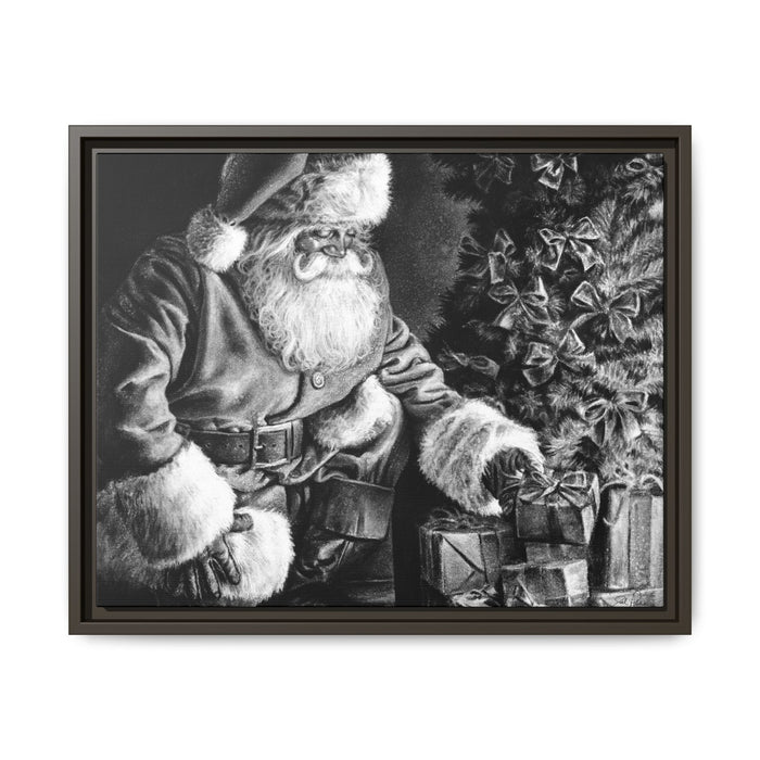 "Secret Santa" Framed Canvas