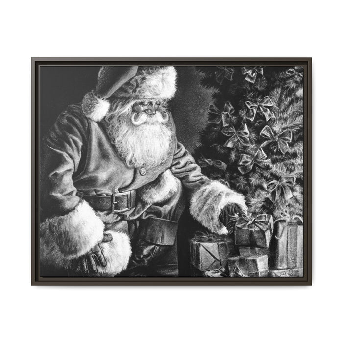 "Secret Santa" Framed Canvas