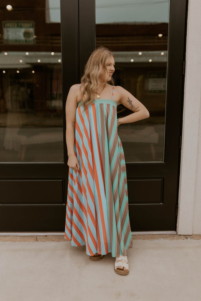 Serafina Striped Maxi Dress