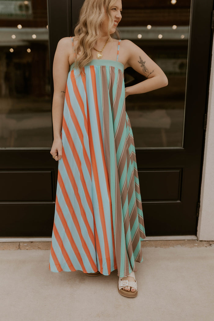 Serafina Striped Maxi Dress